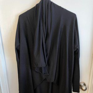 Women's Black Wrap Sweater - Size XL